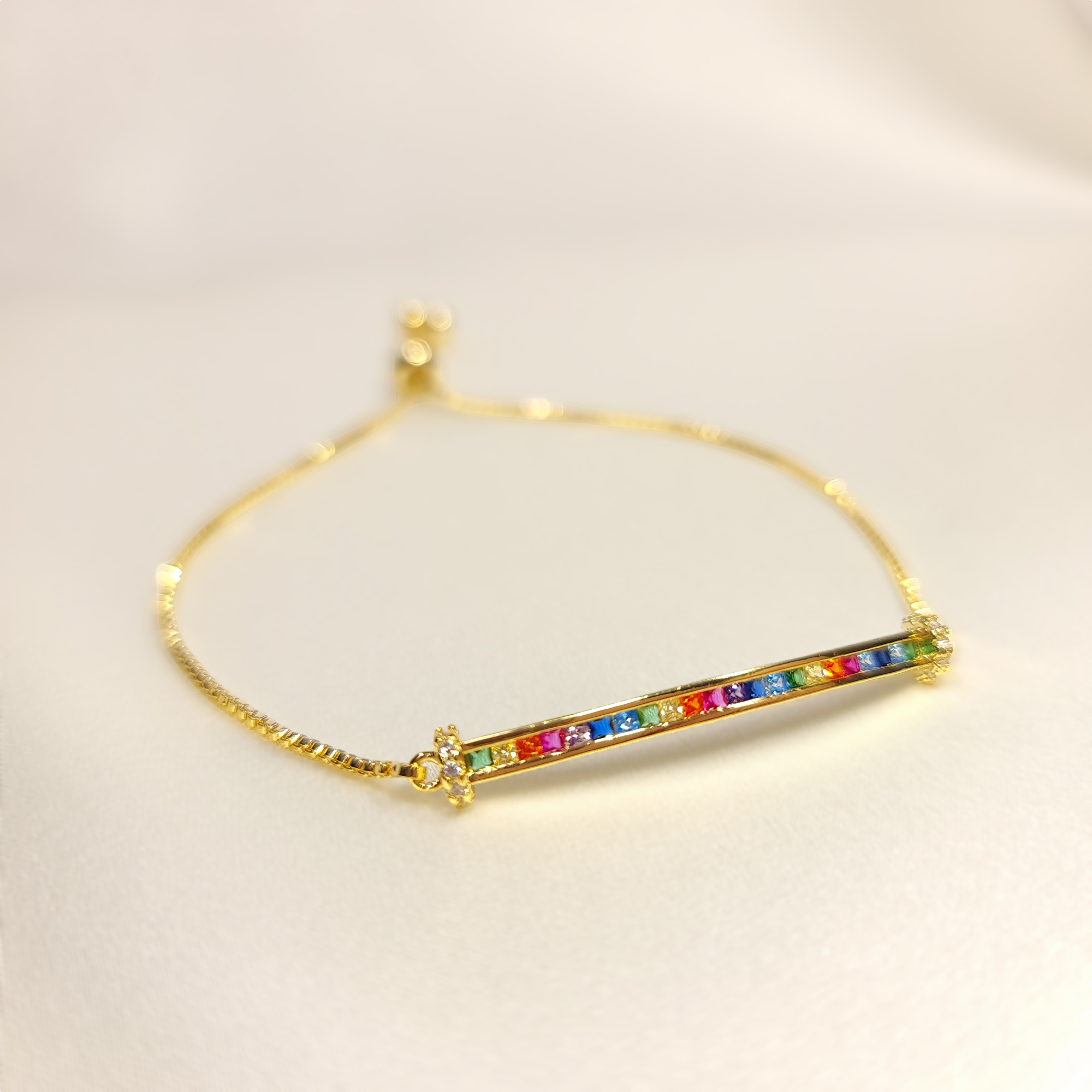 Multi Gemstone Rainbow Cluster Bracelet | One of a Kind | Sterling - Ruby  Lane