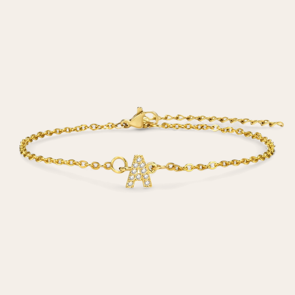 'Avyanna' - 18K Gold Letter Bracelet