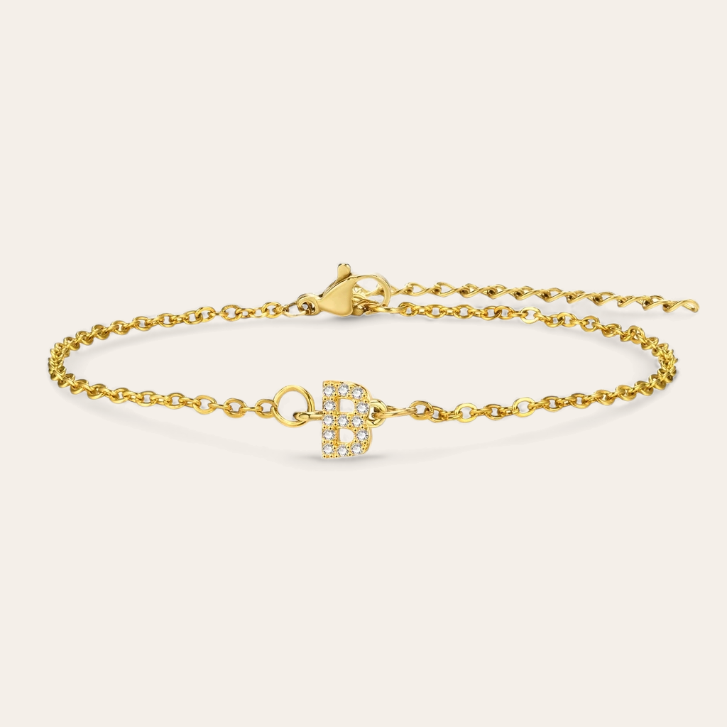 'Avyanna' - 18K Gold Letter Bracelet