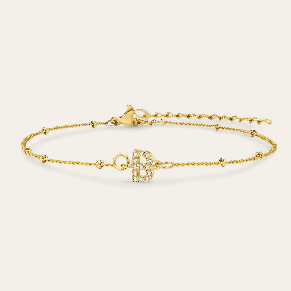 'Avyanna' - 18K Gold Letter Bracelet