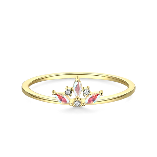 'Reina' - Delicate Rainbow Zircon Crown