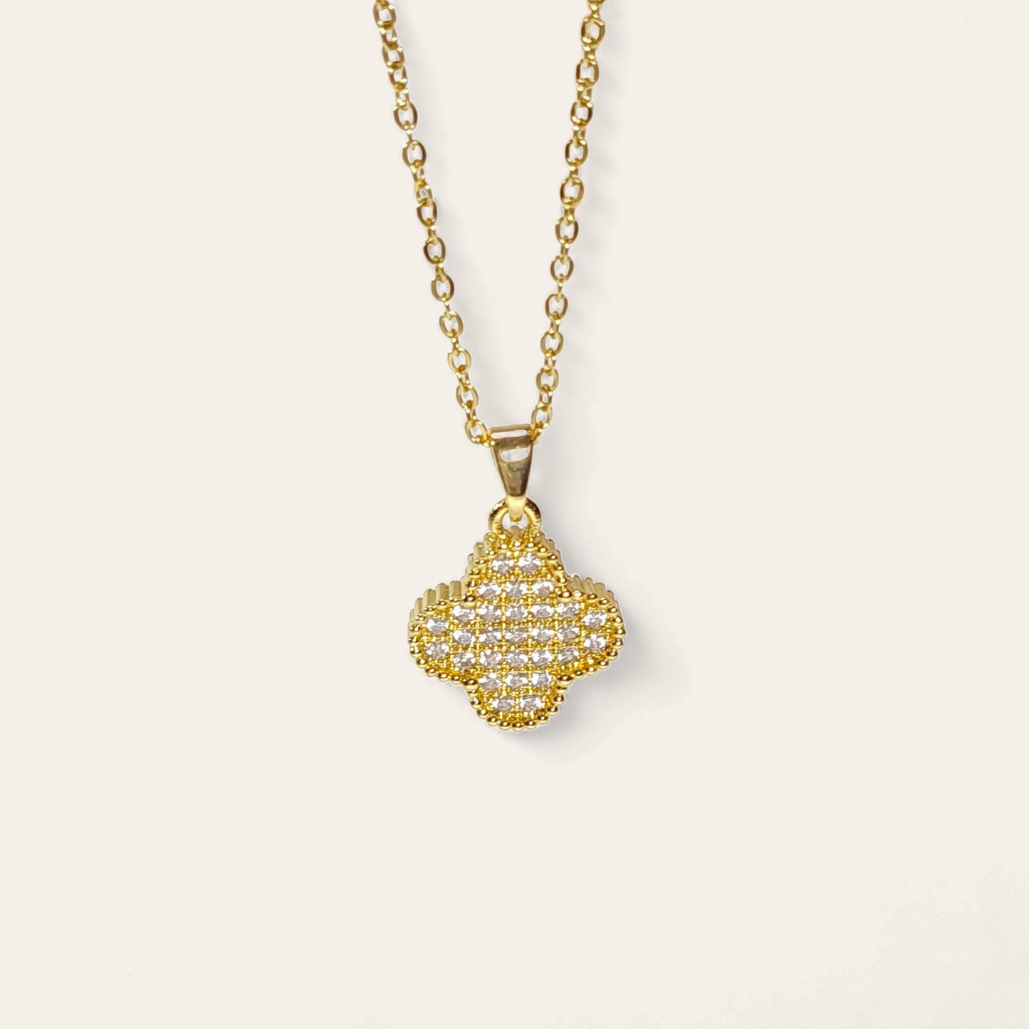 'Aurelia' - 18K Gold Clover Necklace