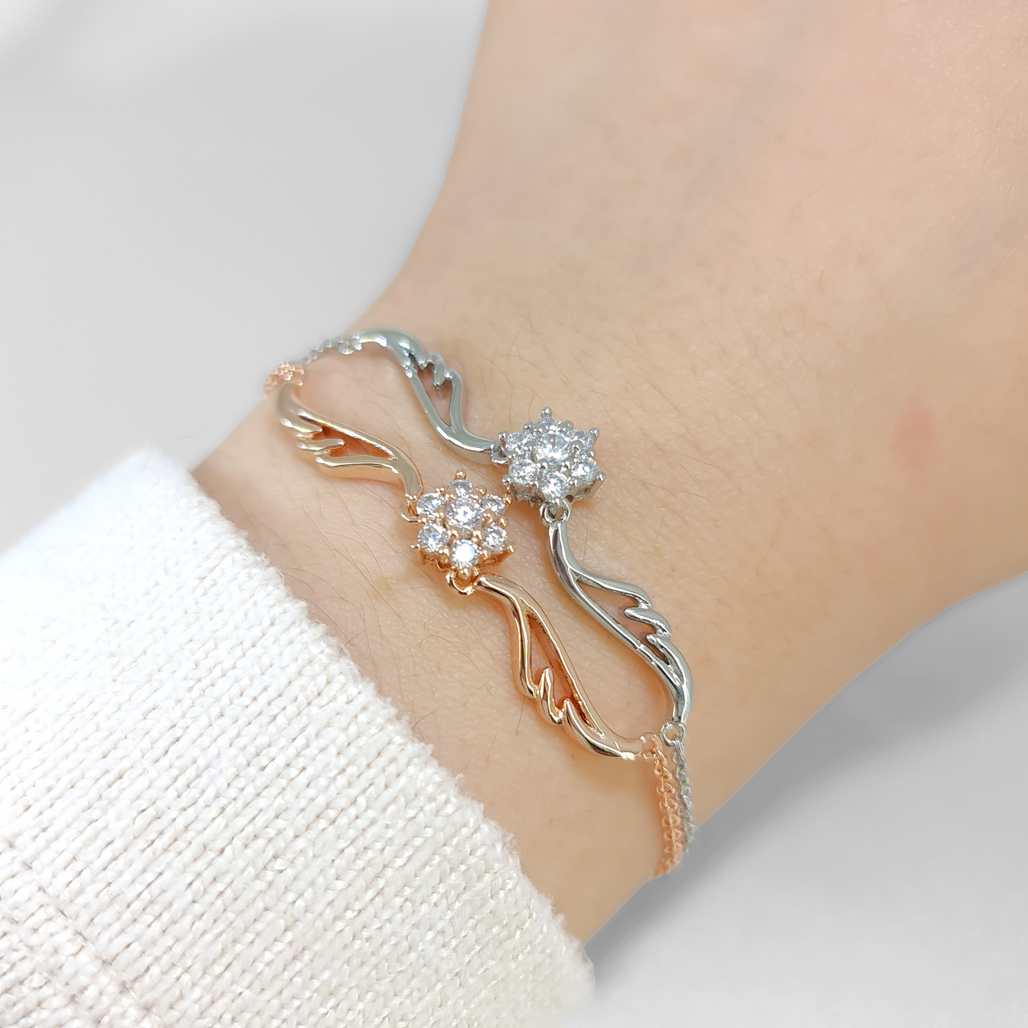 'Angela' - Flower CZ Bracelet