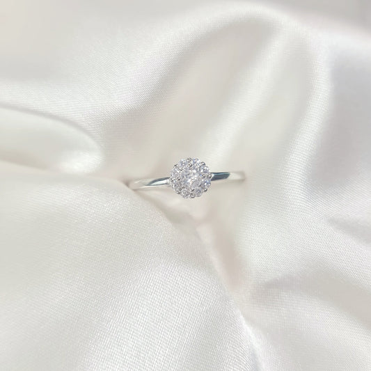 'Dahlia'  - Sparkling Clear Flower CZ