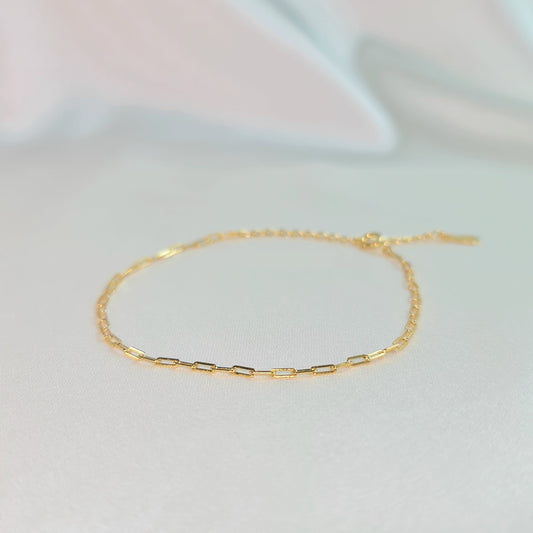 'Théa' - Dainty Paperclip Chain Bracelet